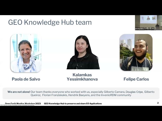 Felipe Carlos: GEO Knowledge Hub to preserve and share EO applications