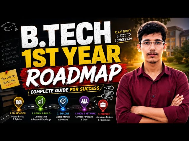 B.Tech 1st Year Roadmap 🚀 | Complete Guide to Success#jntuk#btech#students#engineering 