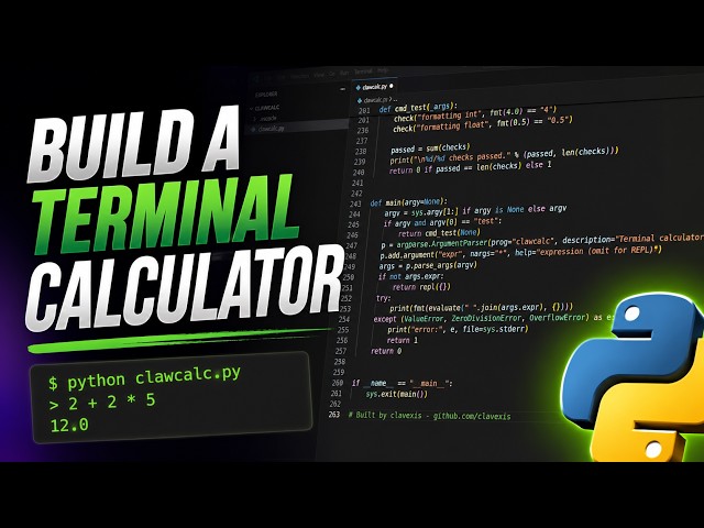 ASMR coding a Python Terminal Calculator