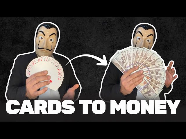 Cards to Cash Magic Trick "DIY GIMMICK"