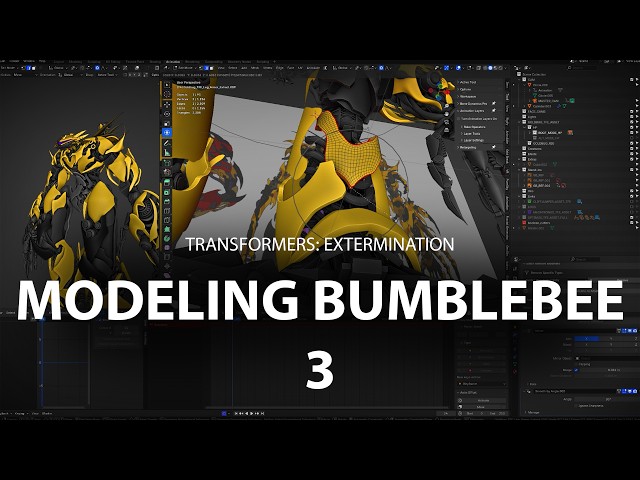 Blender Hard Surface Modeling Timelapse- Bumblebee