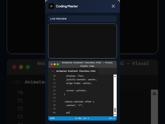 Gradient Checkbox #coding #programming #developer #css #html #umservicesofficial #javascript