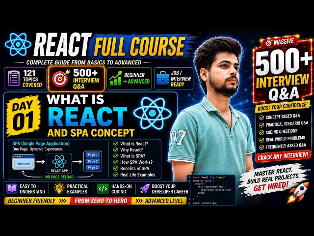 What is React JS & SPA Concept (Day 1 - React Full Course) || Single Page Application