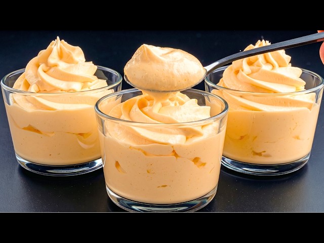 Orange mousse dessert in 5 minutes! The best French dessert that drives everyone crazy!
