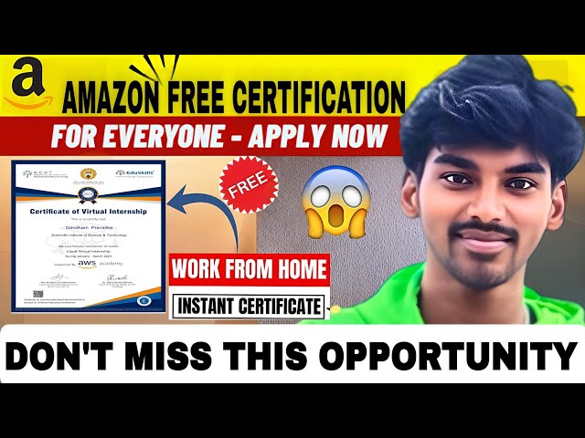 Amazon Virtual Internship 2025 | Free AICTE + EduSkill + AWS Cloud Internship | Free Certificate 🔥