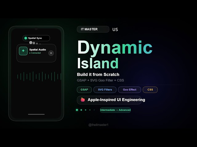 How to Build Apple's Dynamic Island with HTML CSS & GSAP | Web Animation Tutorial