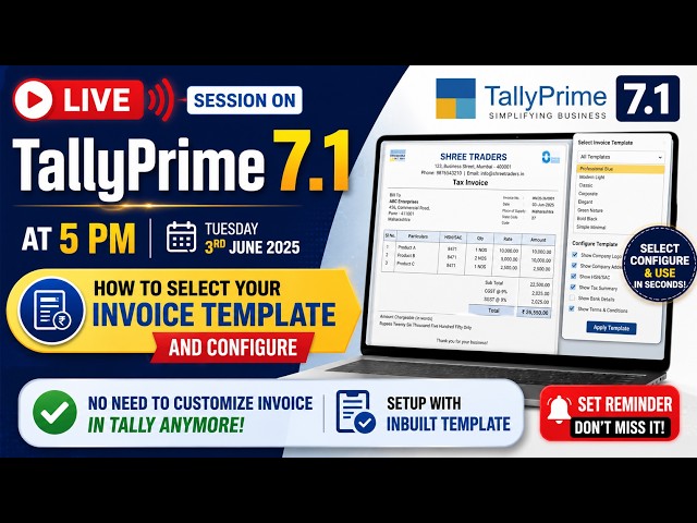 TallyPrime 7.1 Invoice Customization and Setup