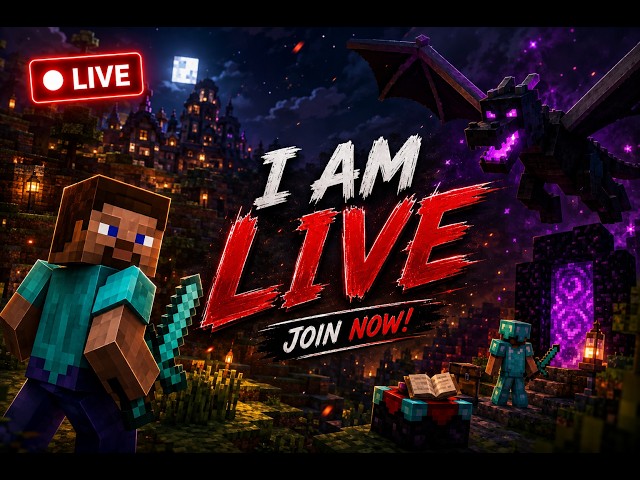 🔴 I AM LIVE 🎮 Public Server Java + Bedrock | Survival SMP | Join Now!