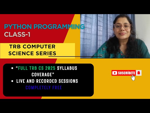 PG TRB CS 50 DAYS COURSE-PYTHON PROGRAMMING CLASS 1