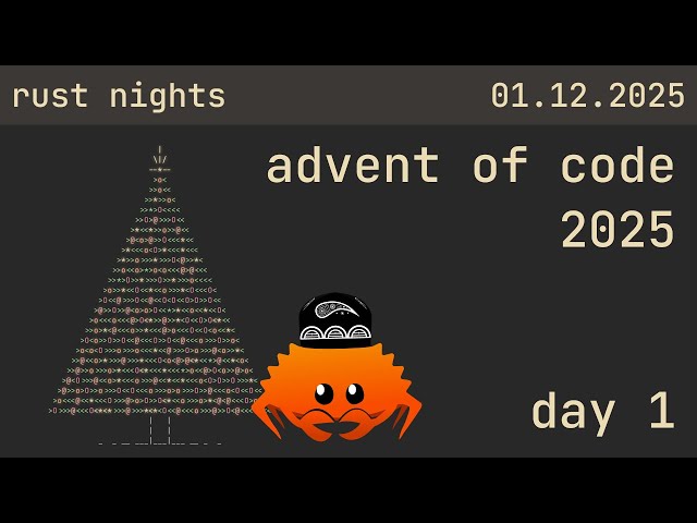 🇺🇿 day 1 @ advent of code 2025 @ rust nights | 01.12.2025
