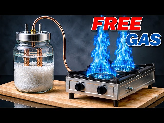 No more gas cylinders! How I made free gas all year round from salt and copper pipes 😱