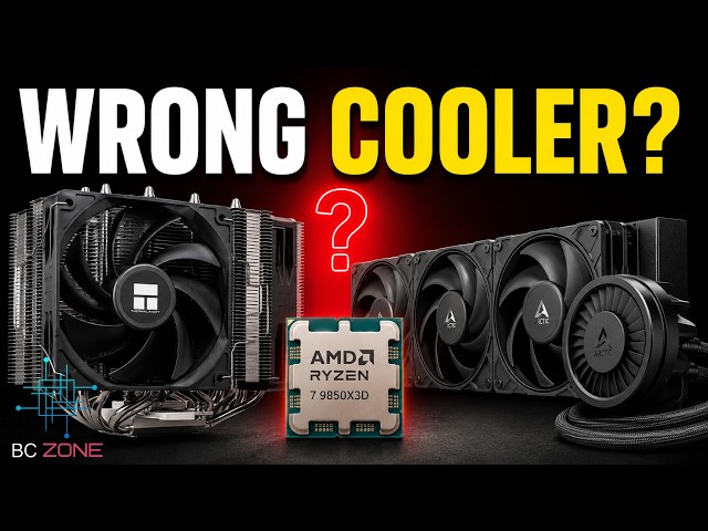 Best CPU Cooler for Ryzen 7 9850X3D — Air vs AIO (2026)