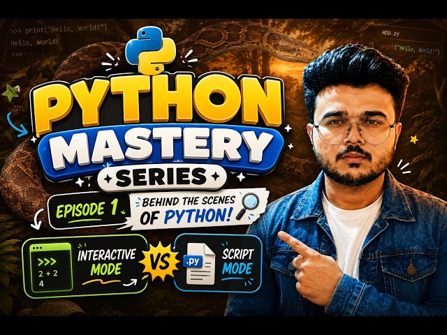 Python Tutorial for Beginners | Chapter 1: Python Interpreter | Interactive Mode vs Script Mode