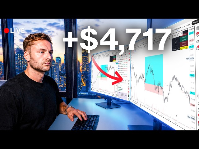 LIVE DAY TRADING - How I Profit $4,717 Risking $2k (My Strategy)