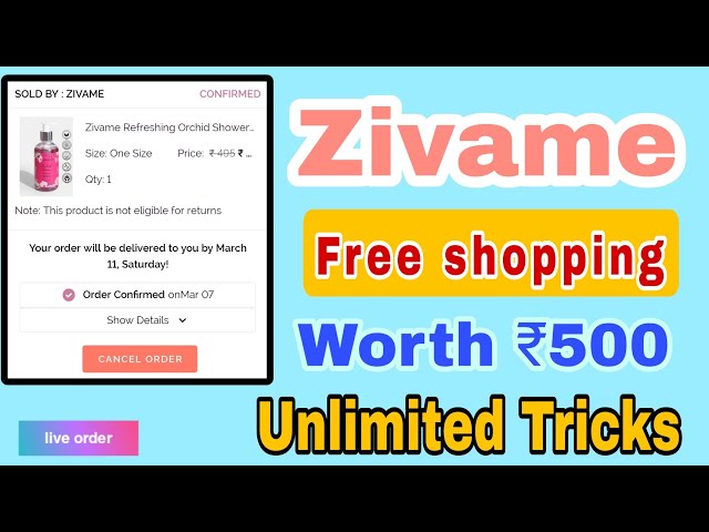 Zivame Free Shopping Worth ₹500| zivame Free Shopping|How to use zcoins #zivamesale #freeshopping