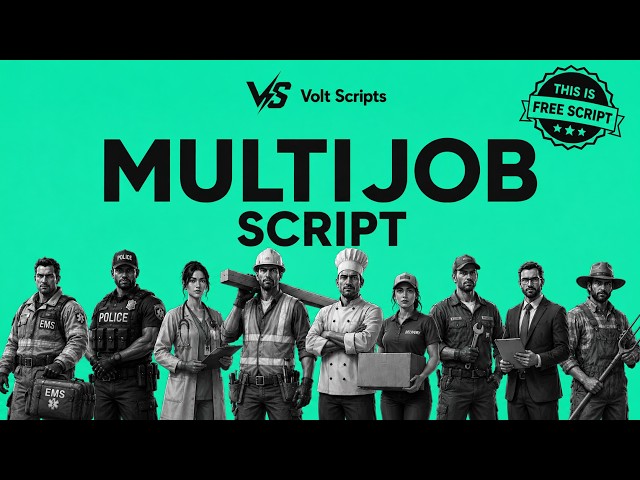 [Free] Multijob | The Most Advanced Multijob Script For Fivem [ESX/QB/QBox] | Volt Scripts