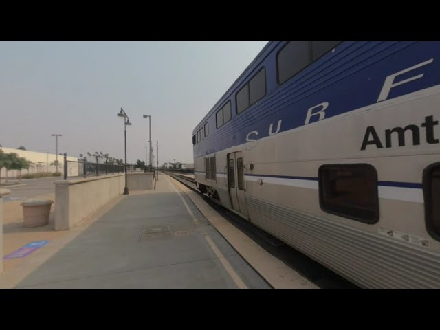 VR180 - Amtrak Pacific Surfliner Train #763 Northbound in Glendale CA - September 7th 2020 (1/2)