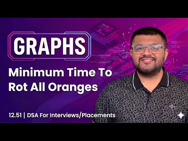 12.51 Minimum Time To Rot All Oranges | Graphs Playlist for Interviews