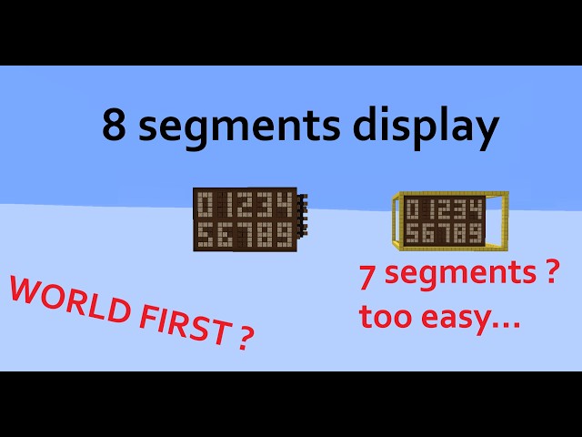 8 segment display building tutorial [Minecraft Redstone]