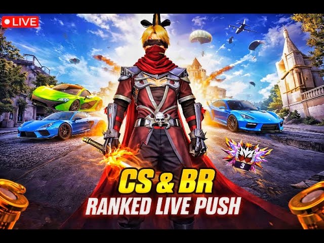 SERIOUS RANK PUSH🔥 | GUILD VS GUILD  | FREE FIRE | GIVEAWAY | 6 VS 6  | TEAM CODE | 6 FINGER HANDCAM