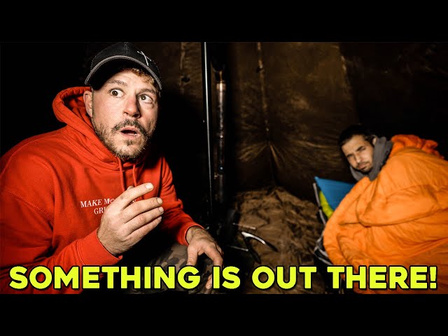 (SOMETHING IS OUT THERE!) TERRIFYING ENCOUNTER while Hot Tent Camping in the HAUNTED WOODS