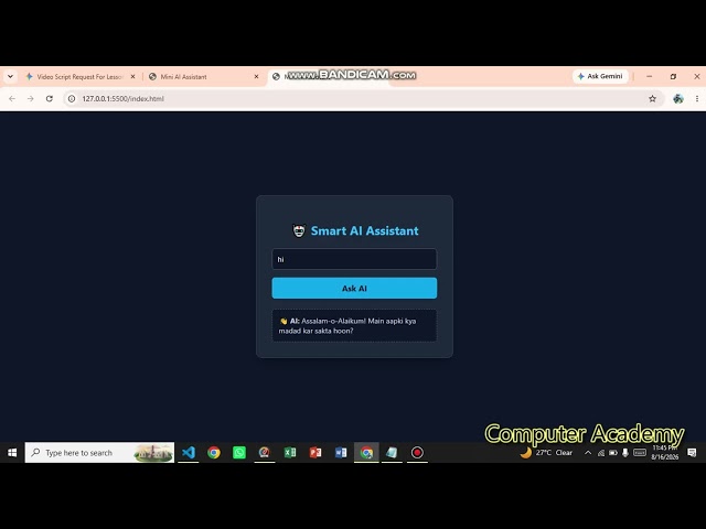 How to Make an AI Website in HTML & JavaScript | AI Assistant Tutorial