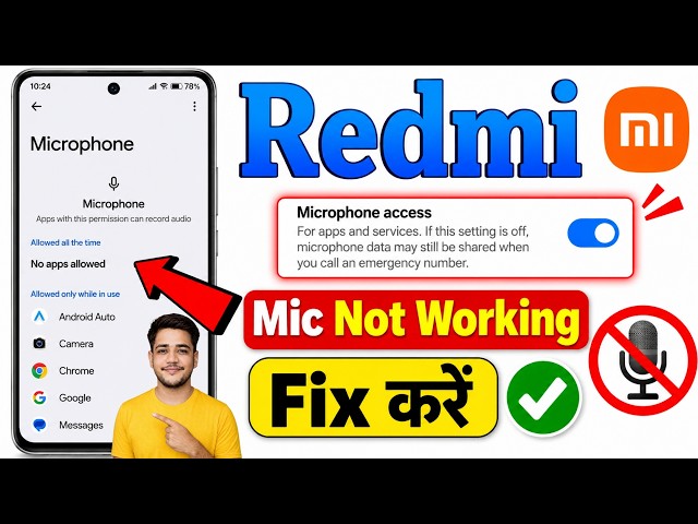 Microphone not working in redmi | Enable microphone setting