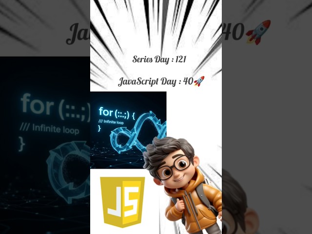 ♾️ Infinite For Loop in JS #JavaScript #Coding #Shorts#loops#inifinity#forloop#dsaforbeginners#code