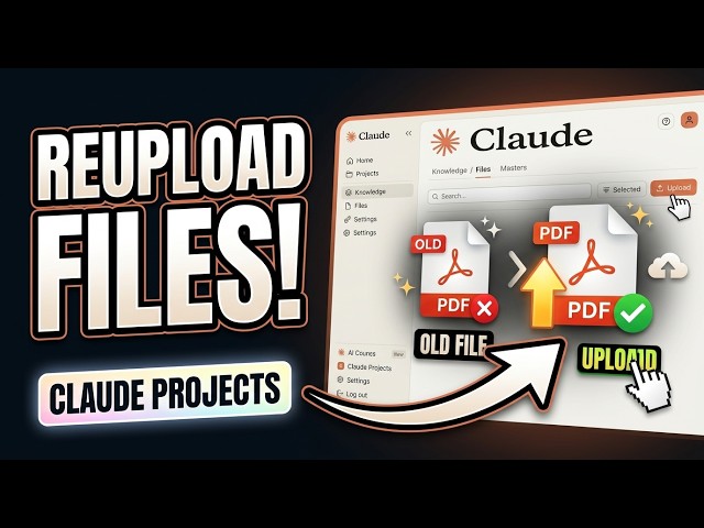 How to Reupload Files in Claude Projects | (2026) Claude AI Tutorial | Learn AI Tools