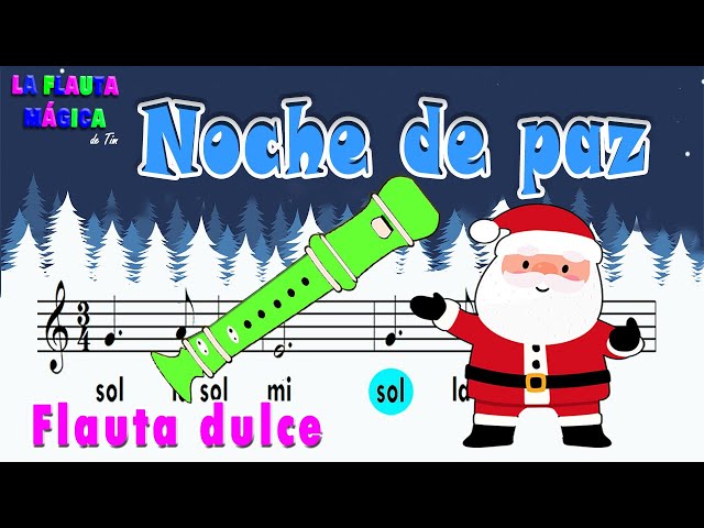Noche de Paz – Flauta dulce fácil | Tutorial con partitura animada 🎄
