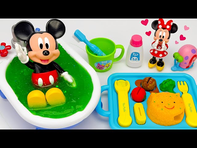 Minnie Mouse 2025🎀 Unboxing del baño slime verde de Minnie | Set de juguetes divertido