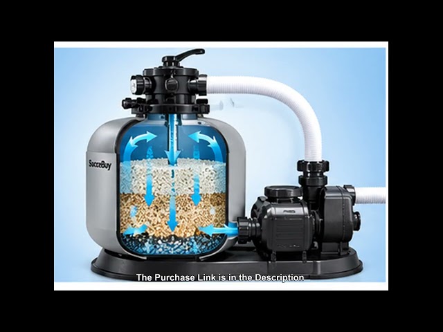 SucceBuy FlashPure Sand Filter Pump 12/14/16in 0.5-1HP 3000-4400GPH Pool Pump