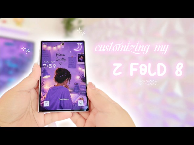 First Z Fold 8 Theme Customization 💗 + First Settings You NEED to Change!