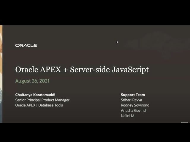 DevLab: Oracle APEX + Server-side JavaScript