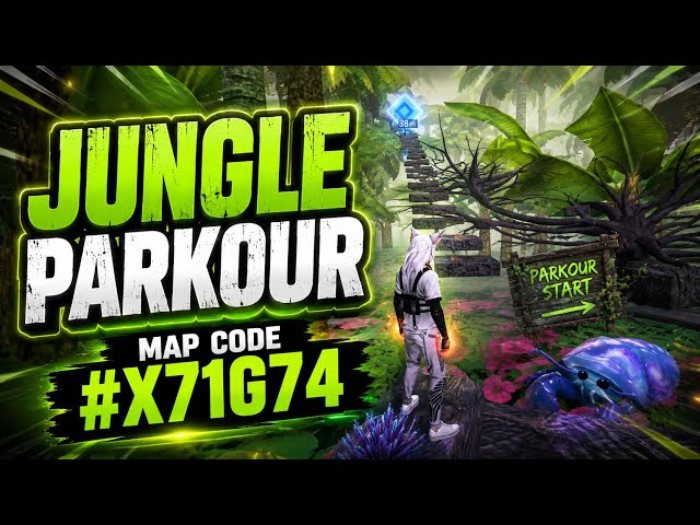 Free Fire New Jungle Parkour Map Code #craftland #parkour #freefire 