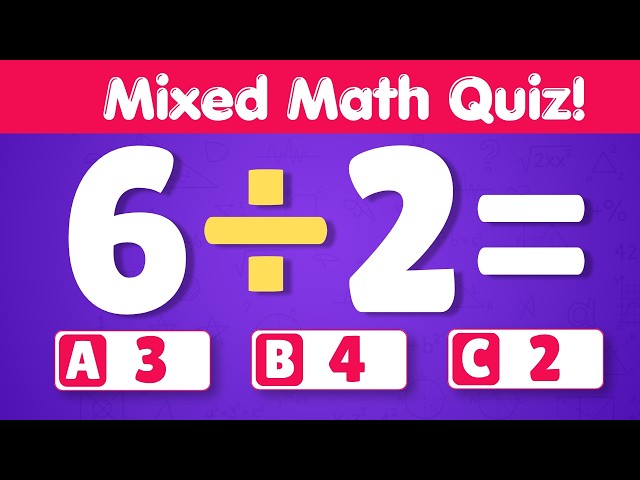 Can You Solve These 30 Math Problems? 🤓 Maths Quiz for Kids  |  Speed Quiz Challenge