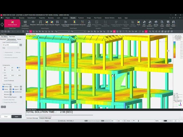 Midas GEN NX 2026 V2.1 Linear static analysis