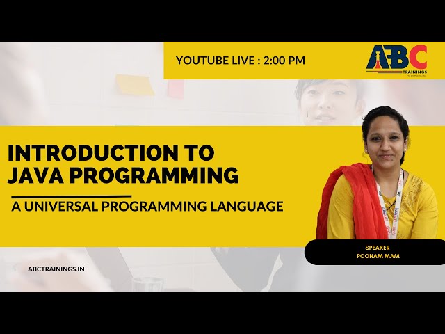 Live Webinar | Introduction to JAVA Programming | Hands on Training | ABC TRAININGS | #IT #java