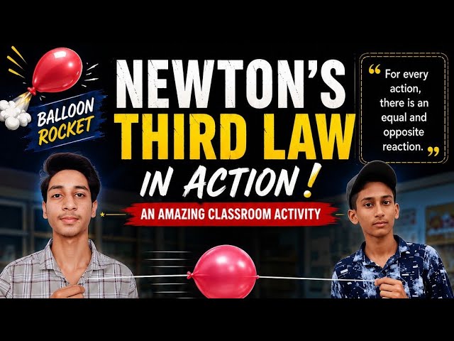 Newton’s Third Law of Motion – Balloon Activity“ #shorts #science #school