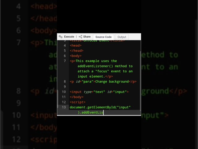 addEventListener method in javascript. #javascript #shorts #programming