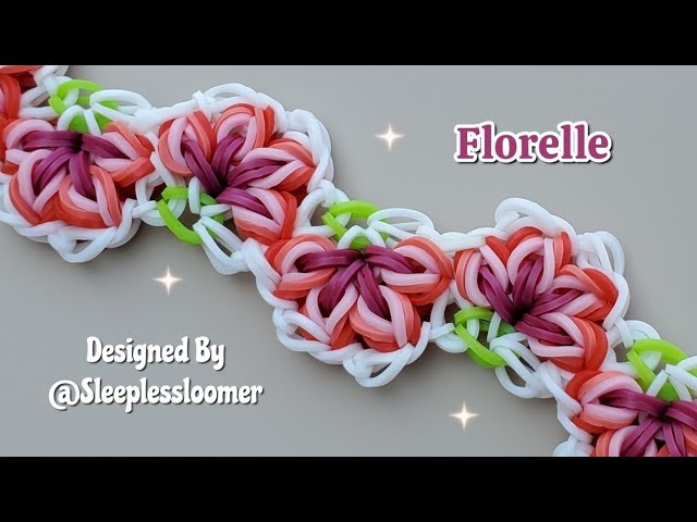 "Florelle" Hook Only Bracelet Tutorial | Rainbow Loom 