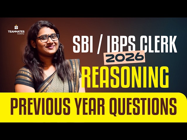SBI Clerk 2026 & IBPS Clerk 2026 Reasoning | Previous Year Questions | PYQ Practice Live Class