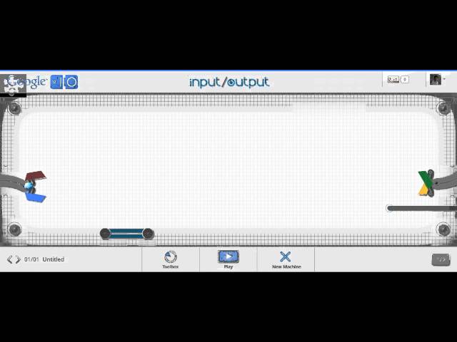 Google Input/Output Machine 2012 Shortest Solution