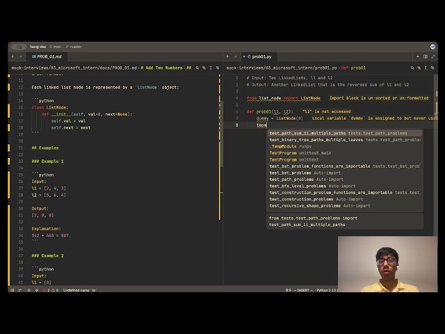 swe intern microsoft - mock phone screen: technical live coding interview