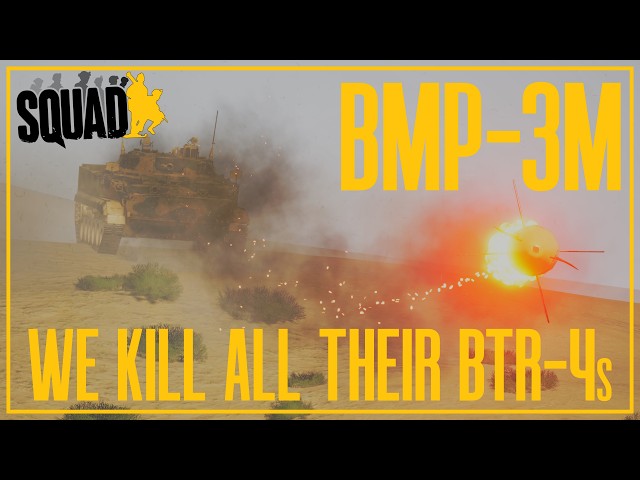 Wiping all their 3 BTR-4s in the first ten minutes of the game | Squad BMP3M Gameplay
