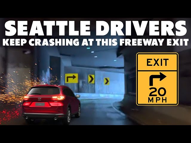 Cars Keep Slamming into the Wall on this Freeway Exit
