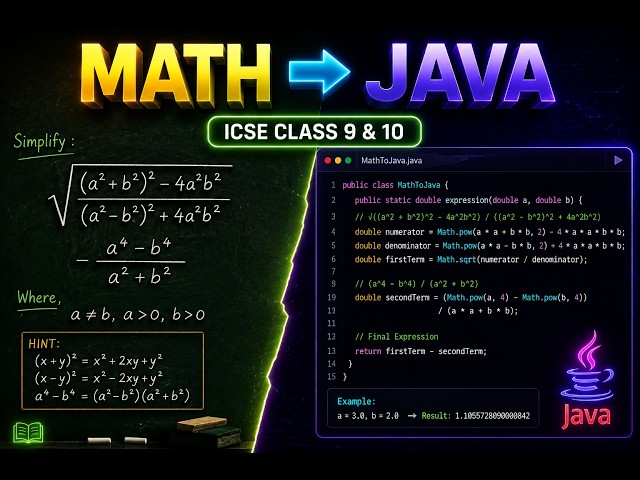 Convert Mathematical Expressions to Java Like a Pro! 💯