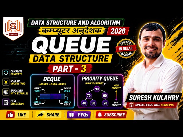 29. Deque (Double Ended Queue) and Priority Queue 🔥 | Complete Explanation + PYQs | Suraku Academy