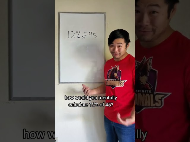 How would you mentally calculate 12% of 45? #maths #mentalmathmonday #mathteacher #HowieHua #school