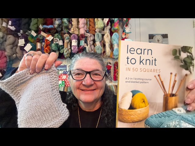 3: The Purly One   #Knit50Squares 2026-Learn to knit in 50 squares by Anna Pantelous #learntoknit 